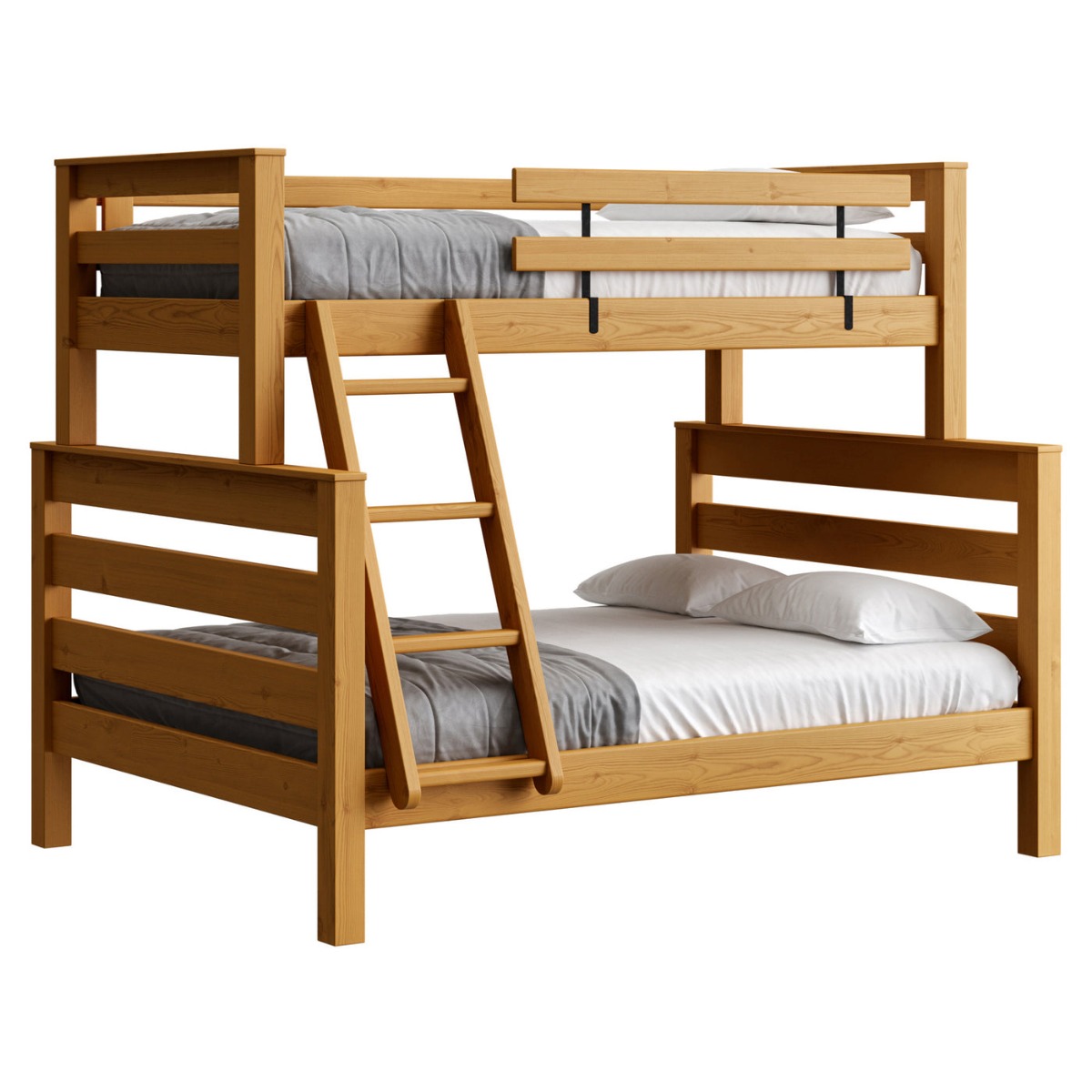 Bunk Bed, Timber Design, 72 H, With Offset Top N Ladder