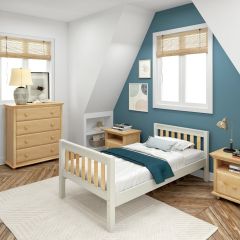 Solid Hardwood Platform Bed. MX-PB-1000-TT. Modular Design. Available in 4 styles of headboards. For Kids, Teens, and Adults.