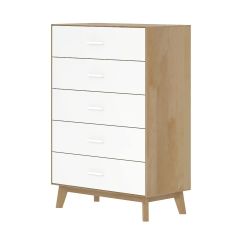Solid Hardwood Dresser. Modular Design. Two Tone, id MX-220005, 5 Drawers. Bunk Beds Canada, selling solid wood beds since 2003.