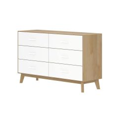Solid Hardwood Dresser. Modular Design. Two Tone, id MX-220006, 6 Drawers. Bunk Beds Canada, selling solid wood beds since 2003.