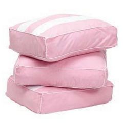 Back Pillows - Modular Collection - Set of Three - Soft Pink/White