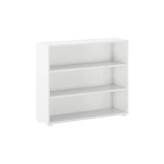 Hardwood Bookcase w 3 shelfs, Modular Collection. id 4630, White finish. By Bunk Beds Canada, selling solid wood beds since 2003.