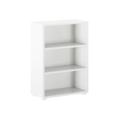 Hardwood Bookcase w 3 shelf, Modular Collection.id 4635, White finish. By Bunk Beds Canada, selling solid wood beds since 2003.