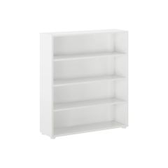 Hardwood Bookcase w 4 shelfs, Modular Collection. id 4640, White finish. By Bunk Beds Canada, selling solid wood beds since 2003.