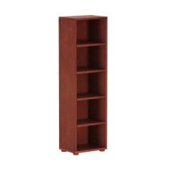 Hardwood Bookcase w 5 shelfs, Modular Collection. id 4653, Natural finish. By Bunk Beds Canada, selling solid wood beds since 2003.