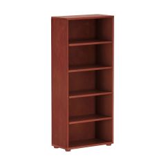 Hardwood Bookcase w 5 shelfs, Modular Collection. id 4655, Natural finish. By Bunk Beds Canada, selling solid wood beds since 2003.