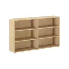 Hardwood Bookcase w 6 shelfss, Modular Collection. id 4660, Natural finish. By Bunk Beds Canada, selling solid wood beds since 2003.