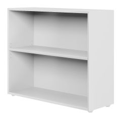 Solid Wood Low Bookcase, All In One Design, Finish White