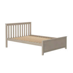 Solid Wood Platform Bed, All In One Design, Full size, Stone