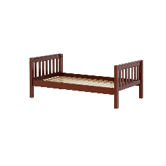 Solid Hardwood Platform Bed - Modular Design - Slatted - 3131 - Twin - Chestnut