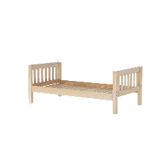 Solid Hardwood Platform Bed - Modular Design - Slatted - 3131 - Twin - Natural