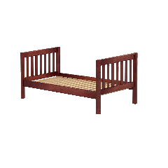 Solid Hardwood Platform Bed - Modular Design - Slatted - 3636 - Twin - Chestnut