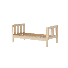 Solid Hardwood Platform Bed - Modular Design - Slatted - 3636 - Twin - Natural