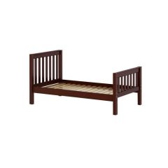 Solid Hardwood Platform Bed - Modular Design - Slatted - 4031 - Twin - Chestnut