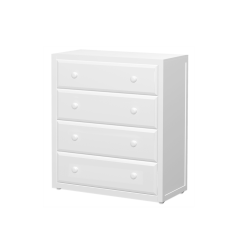 Hardwood Dresser - Modular Design - 4 Drawers - 3843 - White