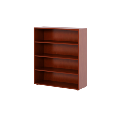 Hardwood Bookcase - Modular Design - 4 Shelf - 3843 - Chestnut