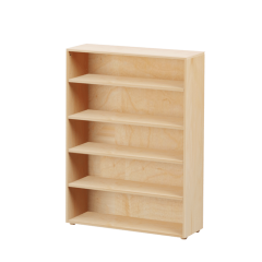 Hardwood Bookcase - Modular Design - 5 Shelf - 3852 - Natural