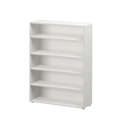 Hardwood Bookcase - Modular Design - 5 Shelf - 3852 - White