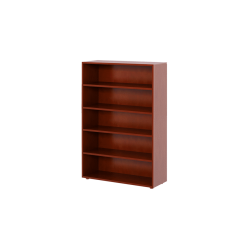 Hardwood Bookcase - Modular Design - 5 Shelf - 3852 - Chestnut