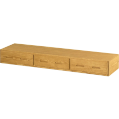 Solid Wood Under Bed Storage - Classic Design - w Attachment - 3 Drawers 