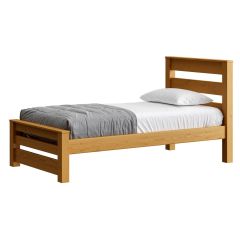 Solid Wood Platform Bed, Timber Design, Cottage collection. Crate Design Furniture.  Model 4318. by Bunk Beds Canada of Vancouver.