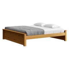 Solid Wood Platform Bed - HarvestRoots - 1919 - King - Natural