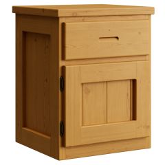 Solid Wood Nightstand. Cottage Collection. With Drawer and Door. 30 H. For kids, teens and adults. By Bunk Beds Canada. Since 2003.