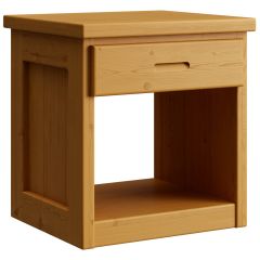 Solid Wood Nightstand w Open Shelf. Cottage Collection. 24 H. For kids, teens and adults. By Bunk Beds Canada. Since 2003.