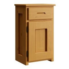 Solid Wood Petit Nightstand. Cottage Collection. With Drawer n Door. 27 H. For kids, teens and adults. By Bunk Beds Canada. Since 2003.