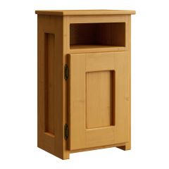 Solid Wood Petit Nightstand. Cottage Collection. With Shelf and Door. 27 H. For kids, teens and adults. By Bunk Beds Canada. Since 2003.