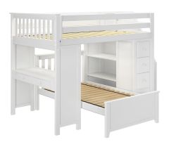 Full Size Staircase Loft bed with Desk and Dresser plus a Twin Size Platform Bed. Buxton4 Bed. by Bunk Beds Canada of Vancouver.