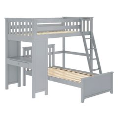Solid wood Desk Loft bed Twin Bed. Canterbury1 Loft Bed with Desk and Bed. by Bunk Beds Canada of Vancouver.