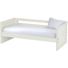 Solid Wood Daybed - Panel Design - Twin - White Stain