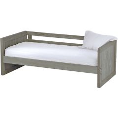 Solid Wood Daybed - Panel Design - Twin - Light Grey