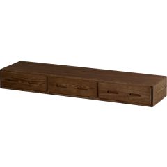Solid Wood Under Bed Storage - Cottage Collection - 3 Drawers - Light Brown