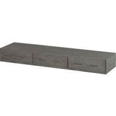 Solid Wood Under Bed Storage - Cottage Collection - 3 Drawers XL - Dark Grey