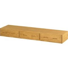 Solid Wood Under Bed Storage - Cottage Collection - 3 Drawers XL - Natural