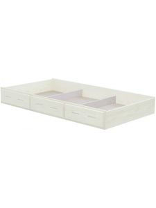 Solid Wood Trundle Storage Bed - Cottage Collection - Twin - White Stain