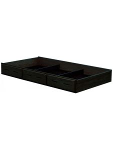 Solid Wood Trundle Storage Bed - Cottage Collection - Twin XL - Dark Espresso