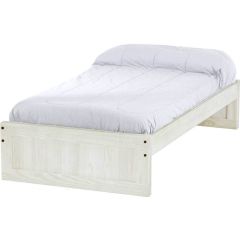 Solid Wood Platform Bed - Panel Design - 1616 - Twin - White Stain