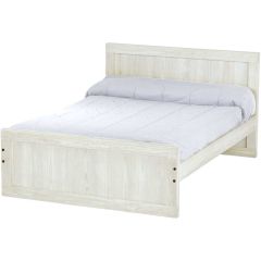Solid Wood Platform Bed - Panel Design - 3722 - Twin - White Stain