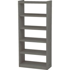 Solid Wood Bookcase - Cottage Collection - w Open Back - Dark Grey