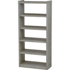 Solid Wood Bookcase - Cottage Collection - w Open Back - Light Grey