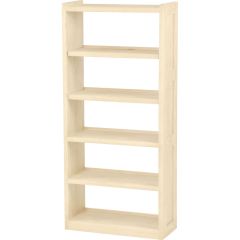 Solid Wood Bookcase - Cottage Collection - w Open Back - Unfinished