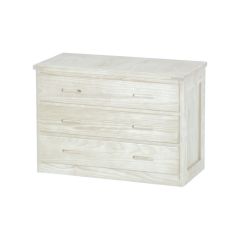 Solid Wood Dresser - Cottage Collection - 3 Drawers - White Stain