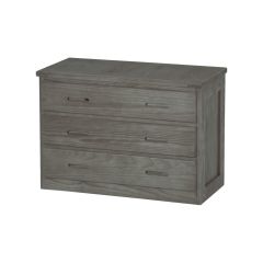 Solid Wood Dresser - Cottage Collection - 3 Drawers - Dark Grey