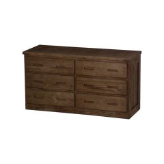 Solid Wood Dresser - Cottage Collection - 6 Drawers - Light Brown
