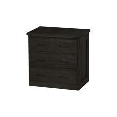 Solid Wood Chest - Cottage Collection - 3 Drawers - Dark Espresso