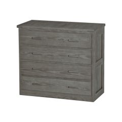 Solid Wood Dresser - Cottage Collection - 4 Drawers - Dark Grey