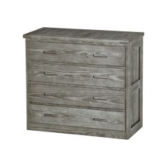 Solid Wood Dresser - Cottage Collection - 4 Drawers - Light Grey
